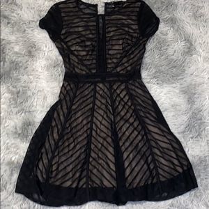 black nude dress